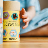 Colorful Kiwiana Memory Game with 28 tiles, promoting New Zealand culture and memory skills for ages 3 and up.