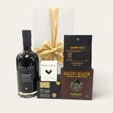 Elegant After Dark gift box featuring Espresso Martini, chocolate treats, and luxury nuts for a refined cocktail experience.