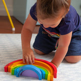 Colorful wooden blocks for learning English and Te Reo M?ori, perfect for stacking and imaginative play.