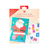 Christmas Card Making Kit for kids featuring festive stickers, pom poms, and cut-outs to create unique holiday cards.