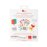 Children's Christmas Card Making Kit with festive stickers, pom poms, and cut-outs for creative holiday crafting.