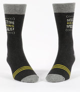 Men's socks featuring a humorous "Selective Hearing Specialist" design, made from soft, durable cotton for comfort.