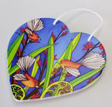 Fantail 3D Ceramic Heart Wall Hanging