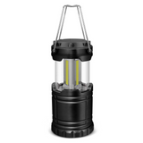 Bright and portable Lumina Lantern with COB modules, foldable handles, perfect for outdoor adventures and emergencies.