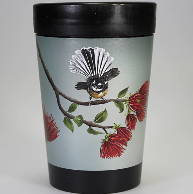 Reusable Coffee Cup - Pohutukawa & Fantail