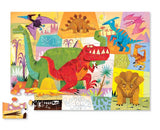 Colorful 36-piece dinosaur floor puzzle for toddlers, featuring sturdy pieces and eco-friendly materials, ideal for play and learning.