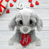 Plush Dog with Heart