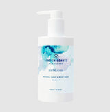 Linden Leaves Aqua Lily Hand & Body Wash, 300ml, enriches skin with olive oil and chamomile, featuring a fresh floral fragrance.