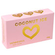 Classic pink and white coconut ice cubes, nostalgic retro candy packed with sweet coconut flavor, perfect for sharing.