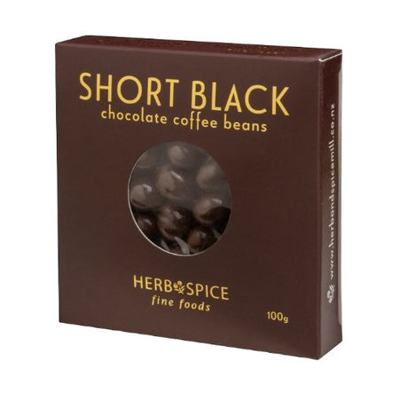 Gourmet chocolate-coated coffee beans, hand-panned for a polished finish, perfect for indulgence or gifting.