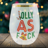 Stemless Wine Glass - Jolly as f**k