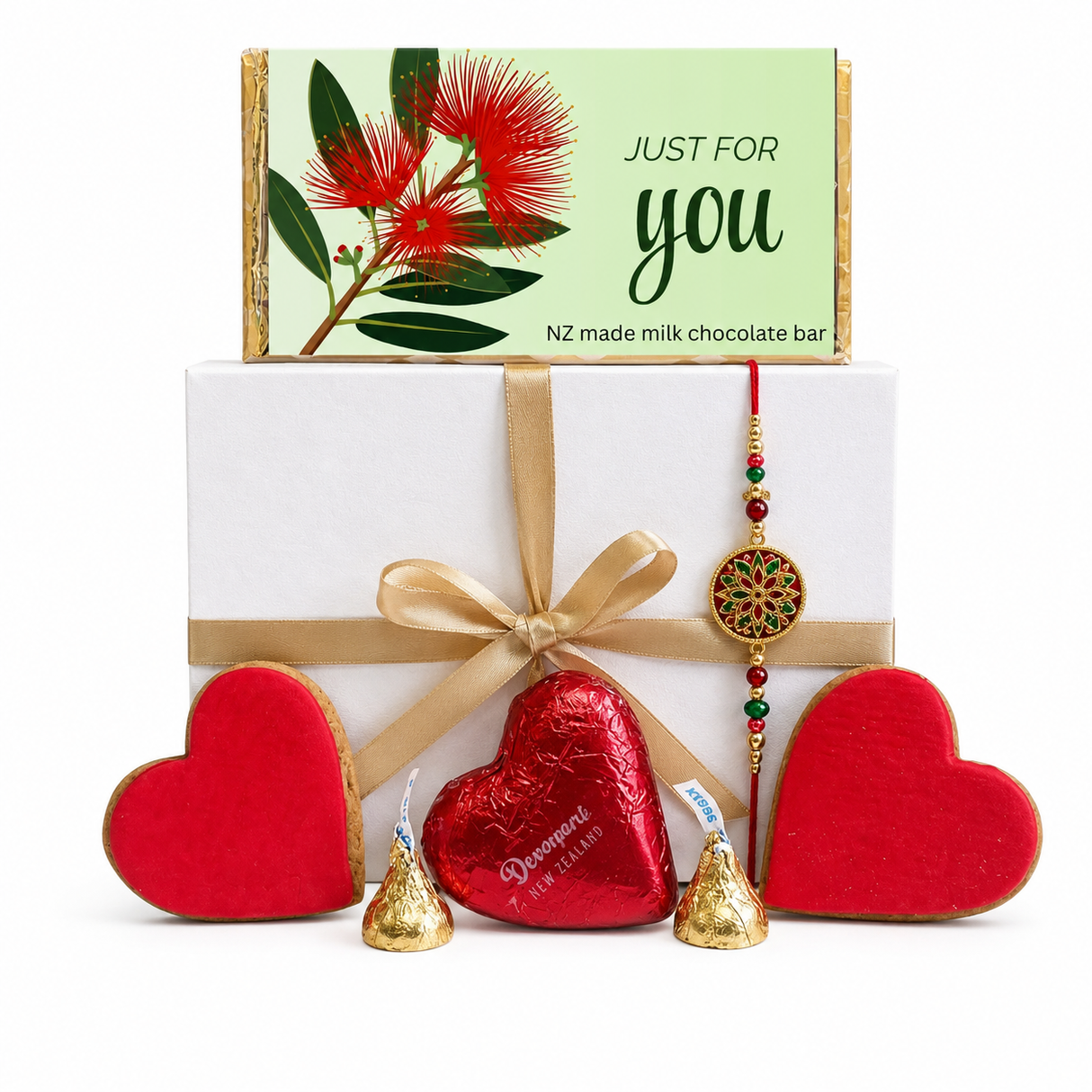 Kiwi Raksha: Aroha Delights Gift Box with Rakhi