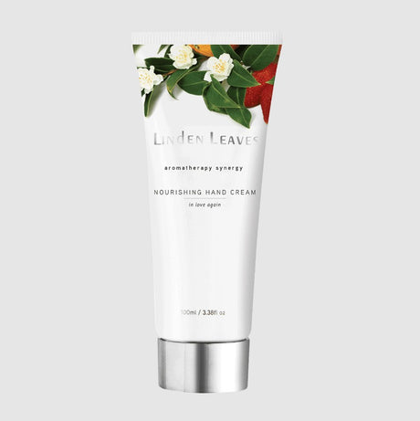 Linden Leaves Nourishing Hand Cream In Love Again, 100ml; rich in cocoa and shea butter, hydrates and softens dry hands.