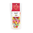 Heart-shaped Sugarcrave Chocolate Hearts with milk chocolate and crunchy sugar coating in a 100g package, perfect for gifts.